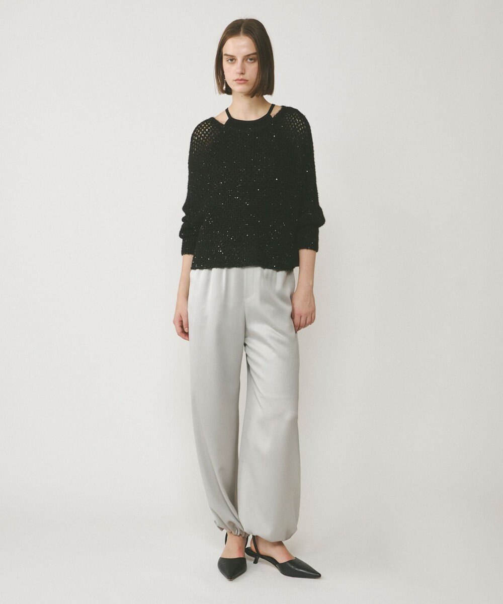 GRACE CONTINENTAL スパンメッシュニットトップ 