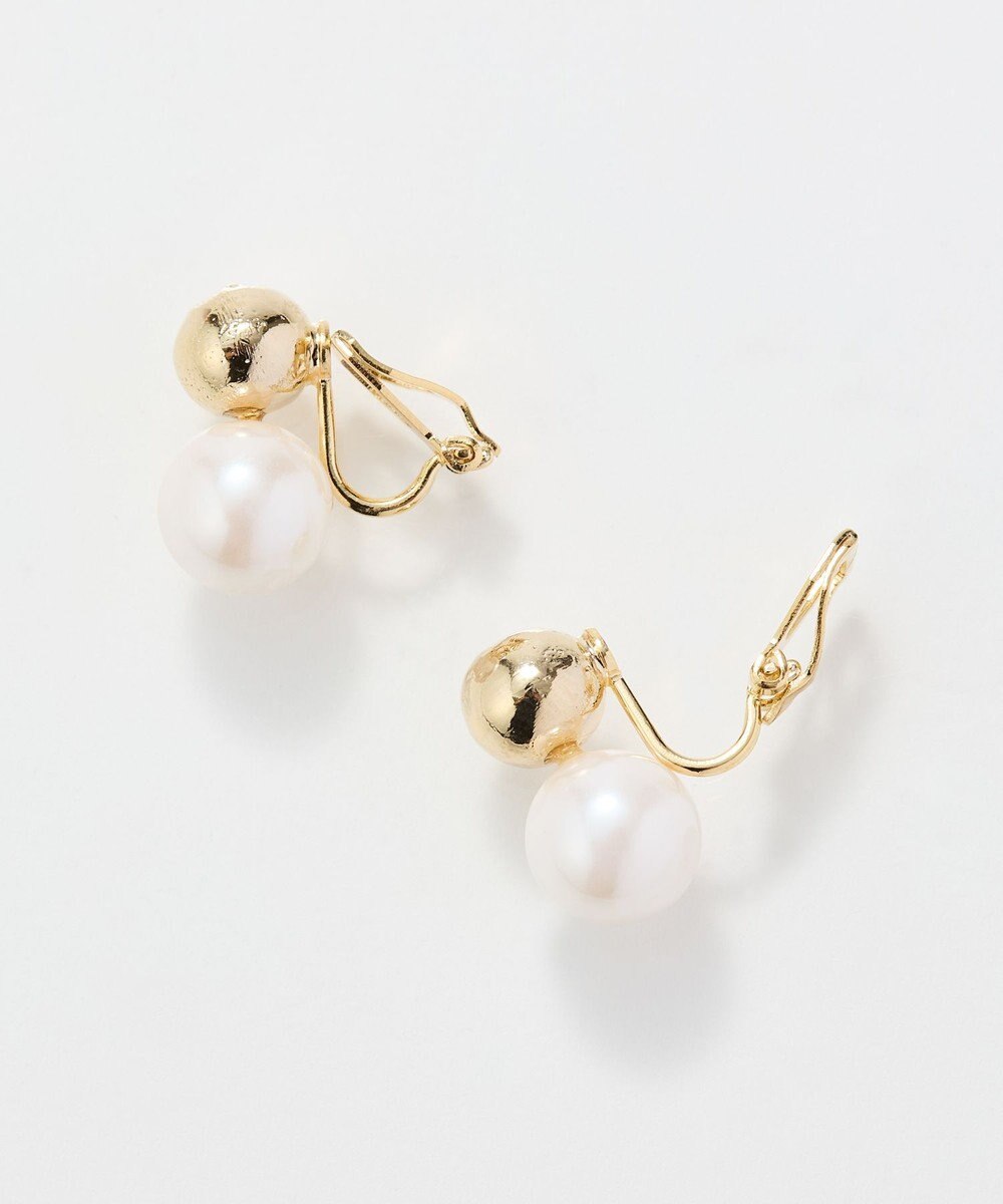 Phoebe ツインパールメタルイヤリング　ゴールド 