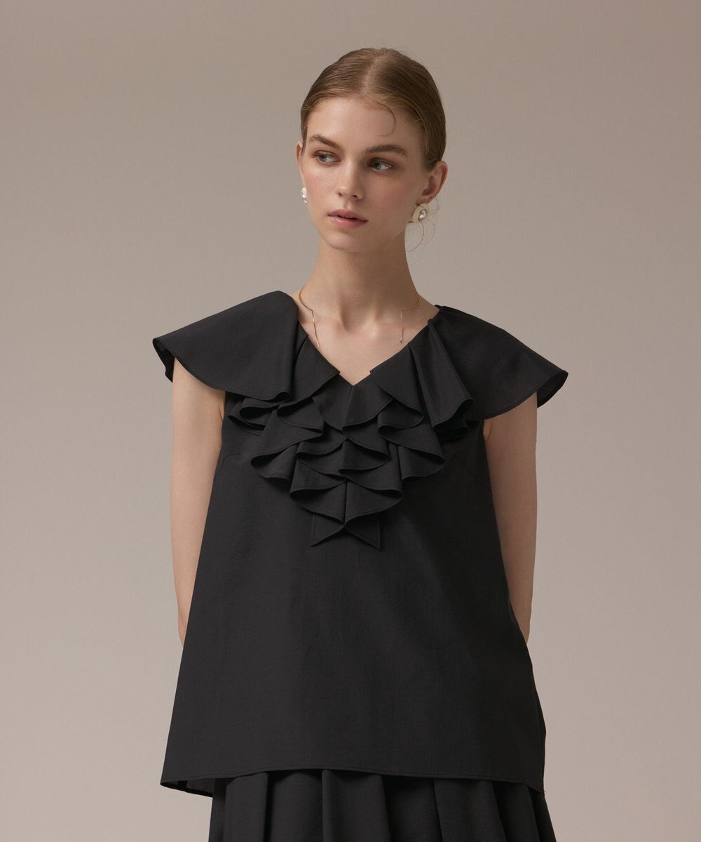 GRACE CONTINENTAL フリルカラートップ 