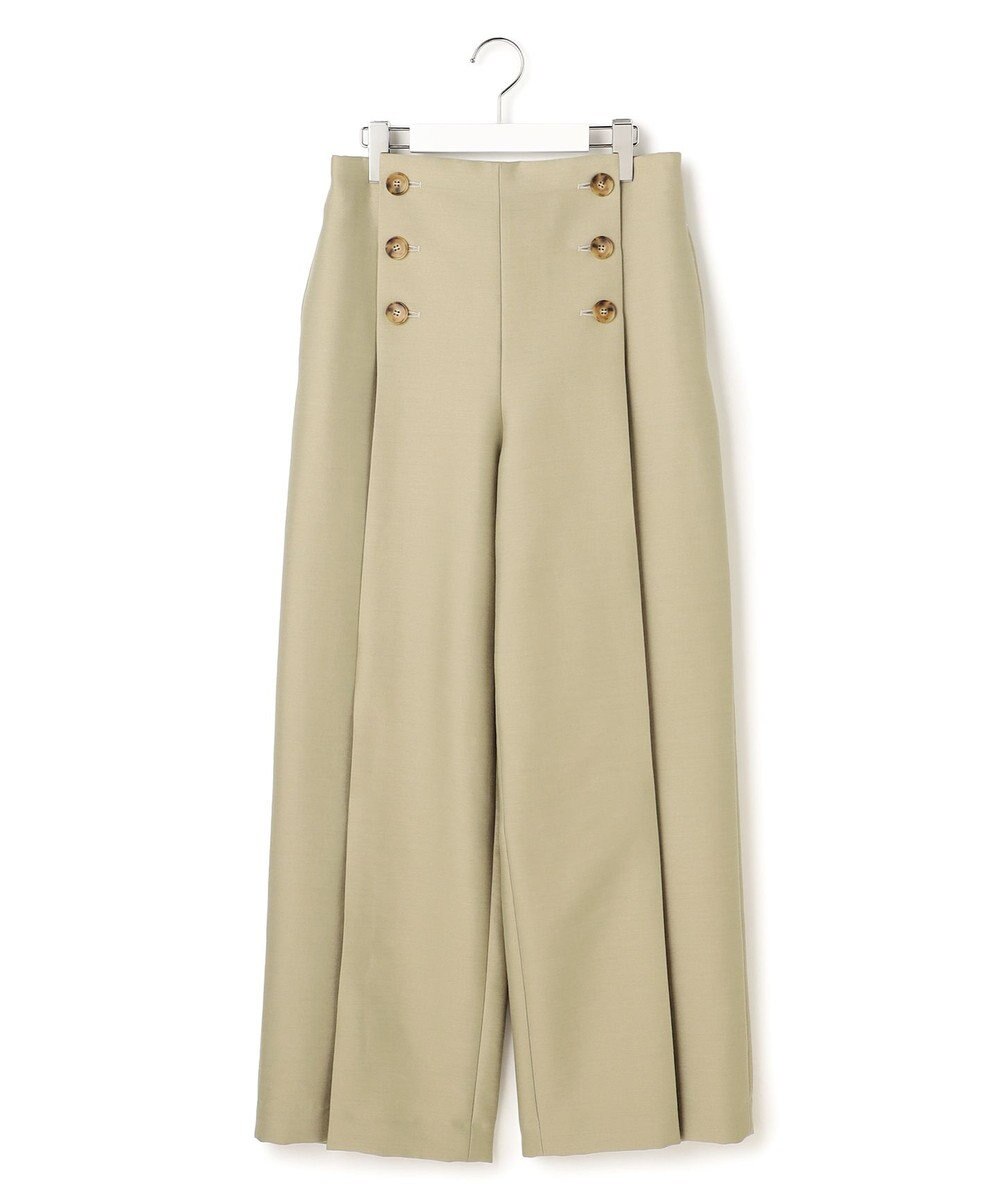 23区 【GOLD LABEL】ウールダブルクロス フロントボタン ワイドパンツ 