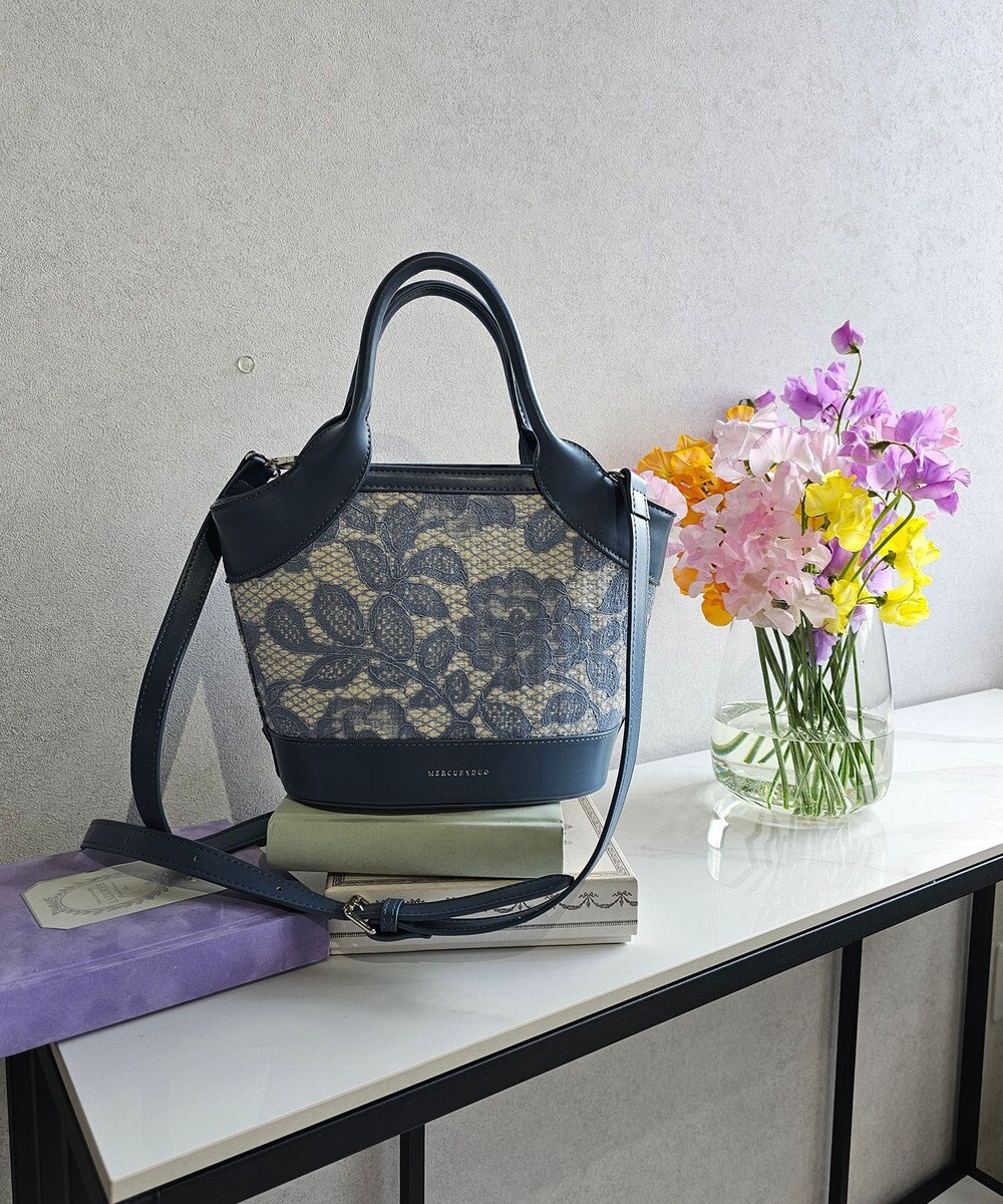 style code 【MERCURYDUO/マーキュリーデュオ】ミックスマテリアル　ハンドバッグ 