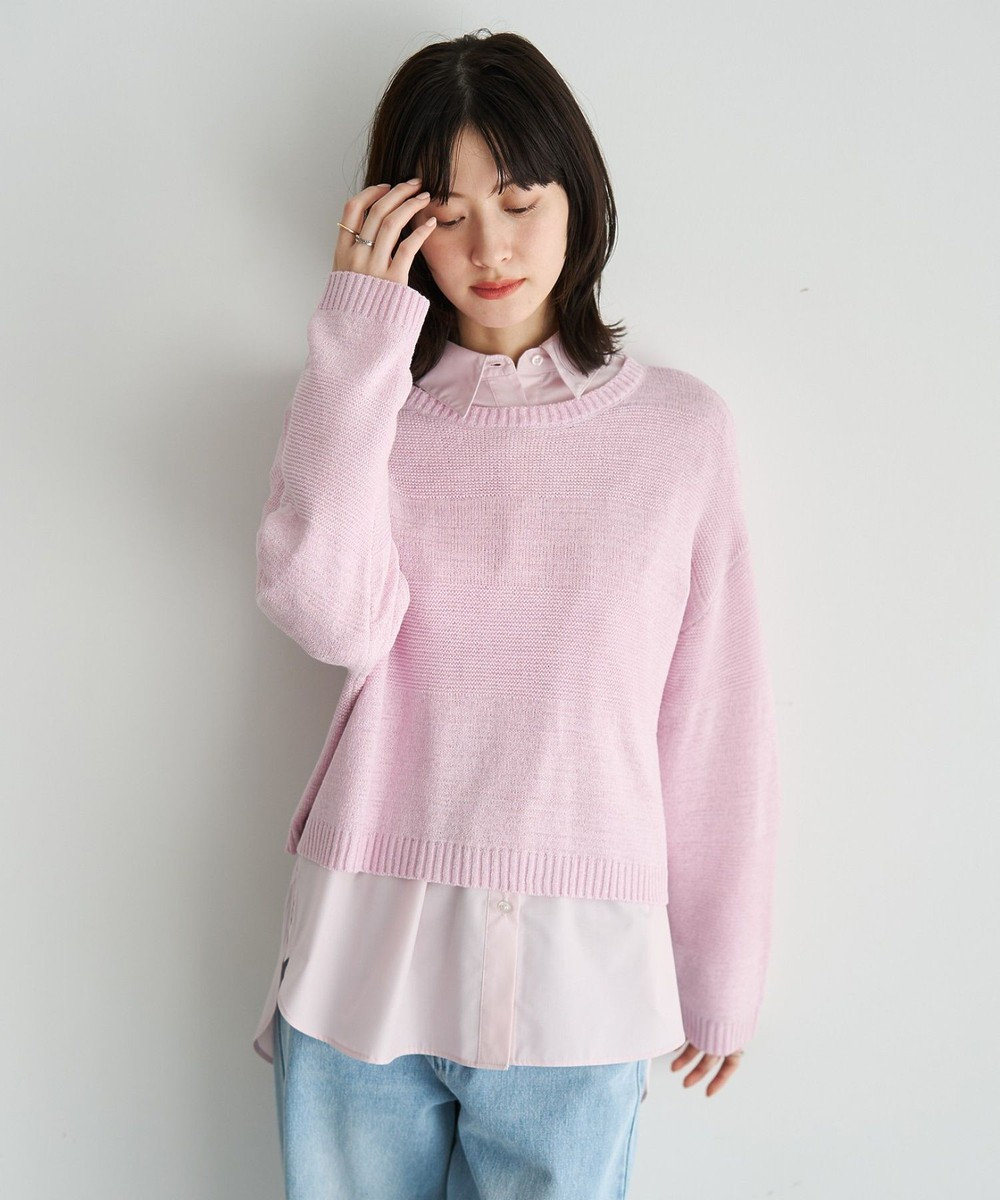 YECCA VECCA テープヤーンルーズニットプルオーバー 