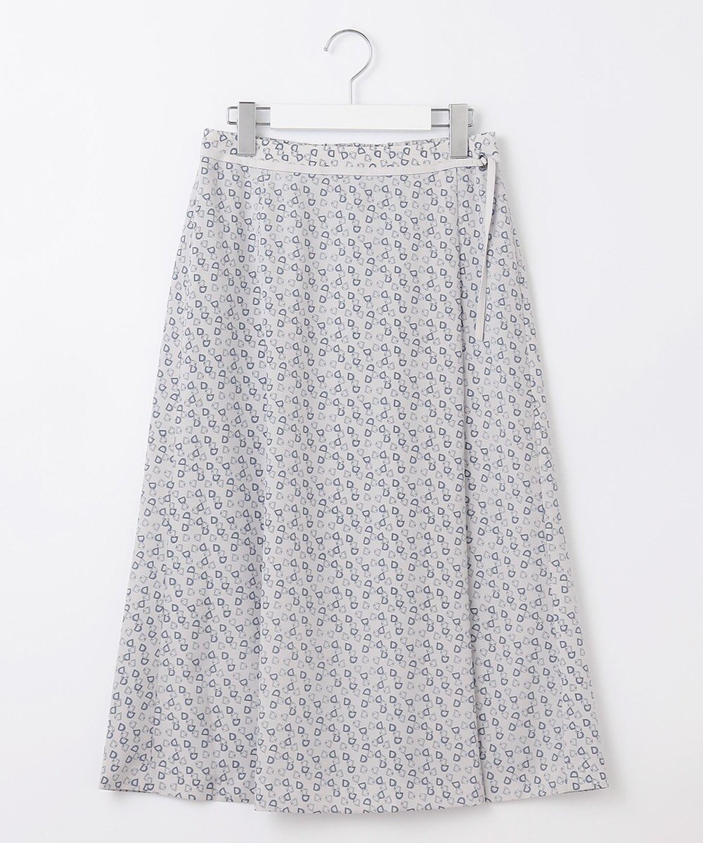 J.PRESS LADIES 【洗える】チェーンプリント マーメイド スカート 