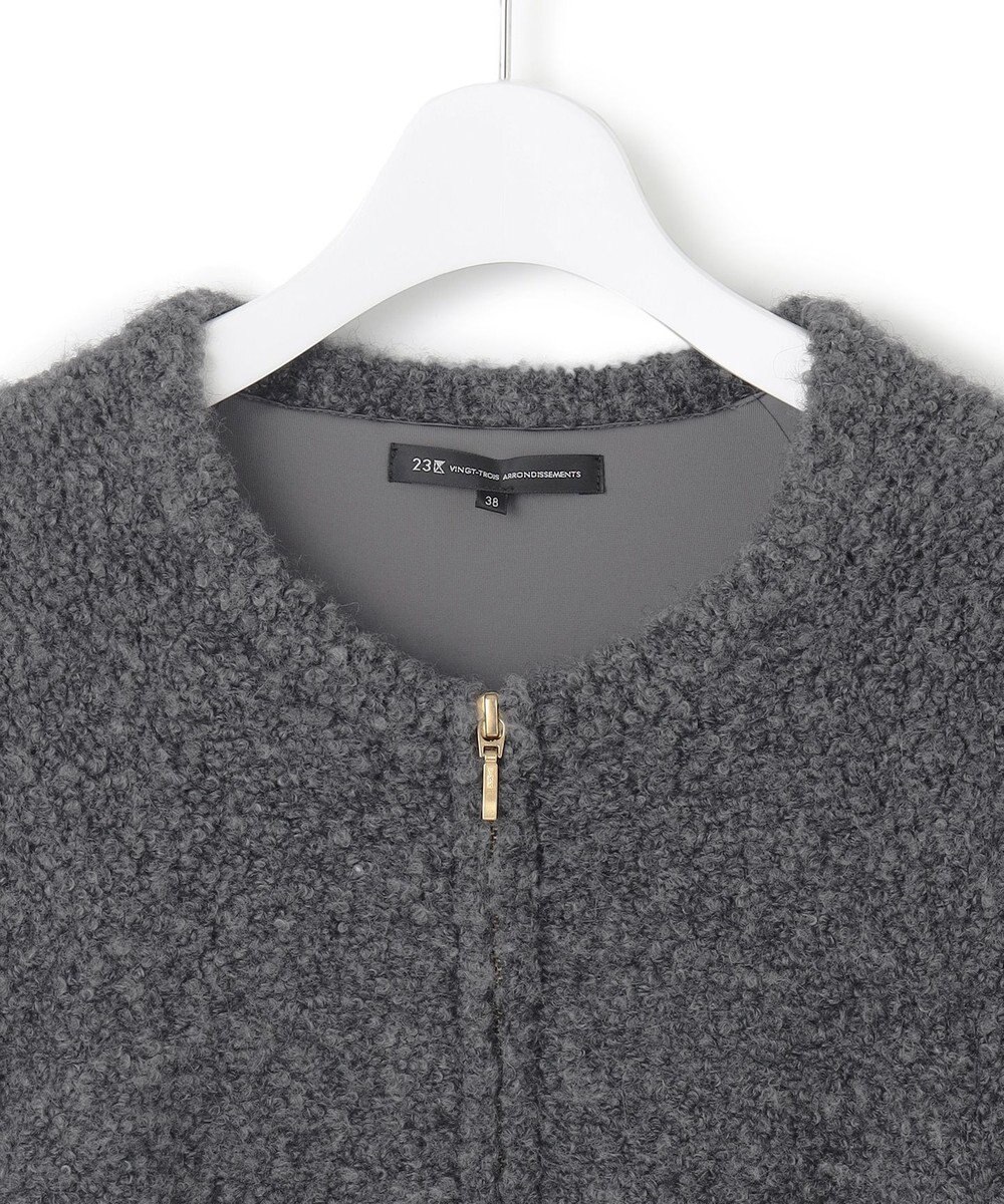 23区 【洗える】ブークレニット ブルゾン 