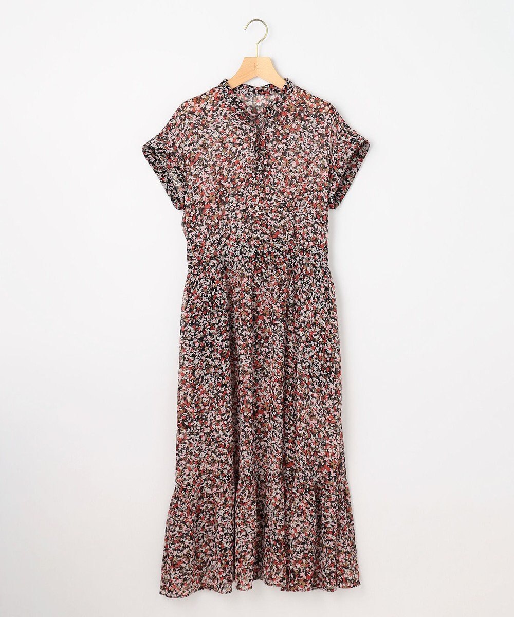 組曲 【先行予約】インプレッションフラワープリント フレアワンピース 