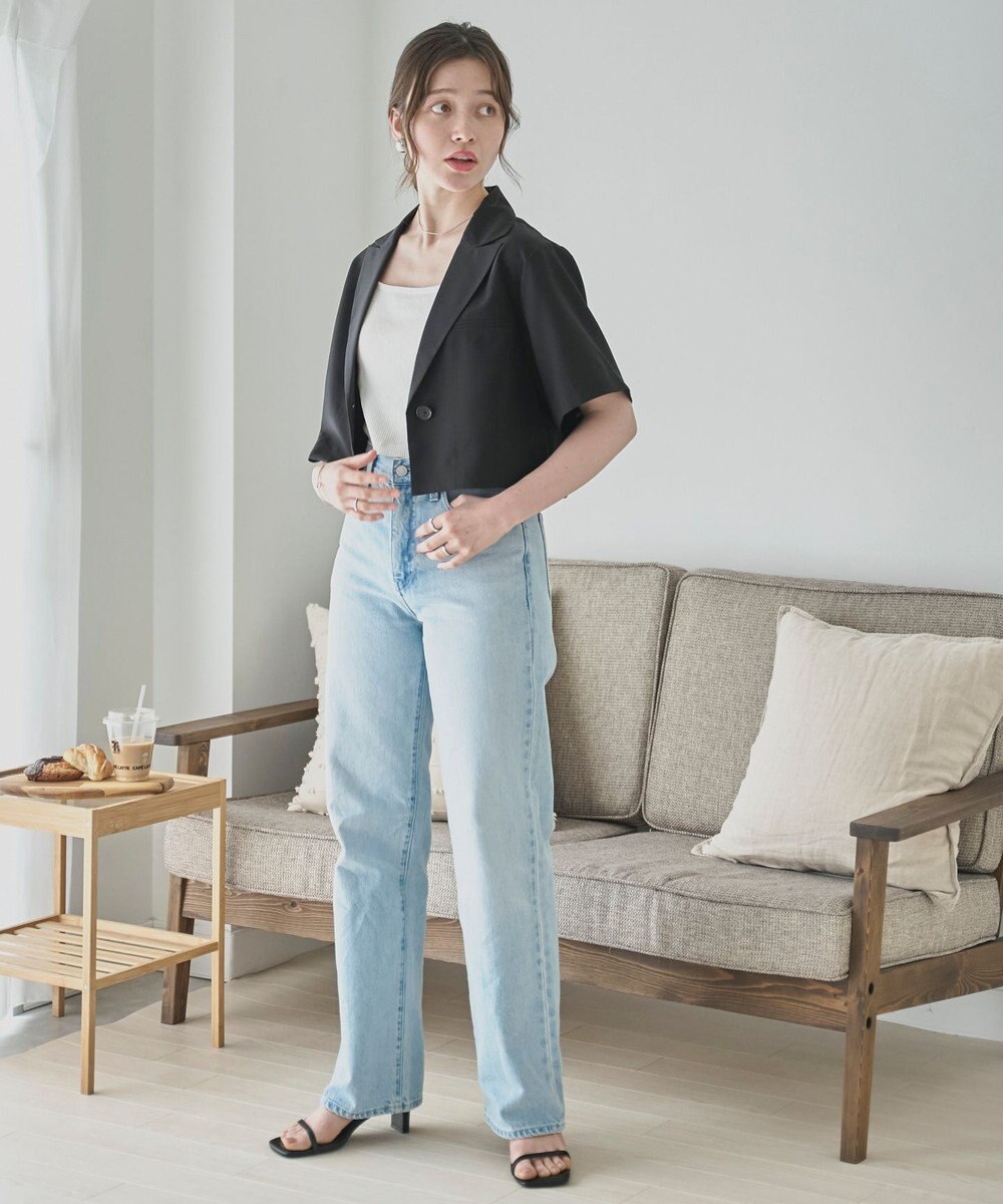 WEGO 【SETUP可】リネンライクショートシャツジャケット 