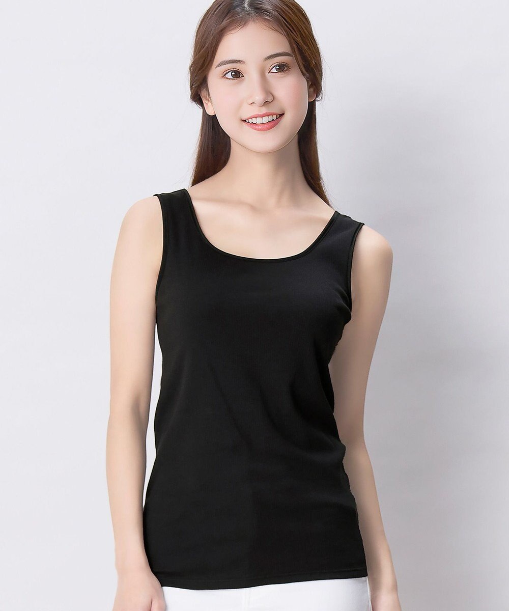 Wing インナー オーガニックコットン100％(身生地) ブラがひびきにくい 【綿の贅沢 オーガニック リブタイプ】 ノースリーブ タンクトップ EL1161 ウイング／ワコール 