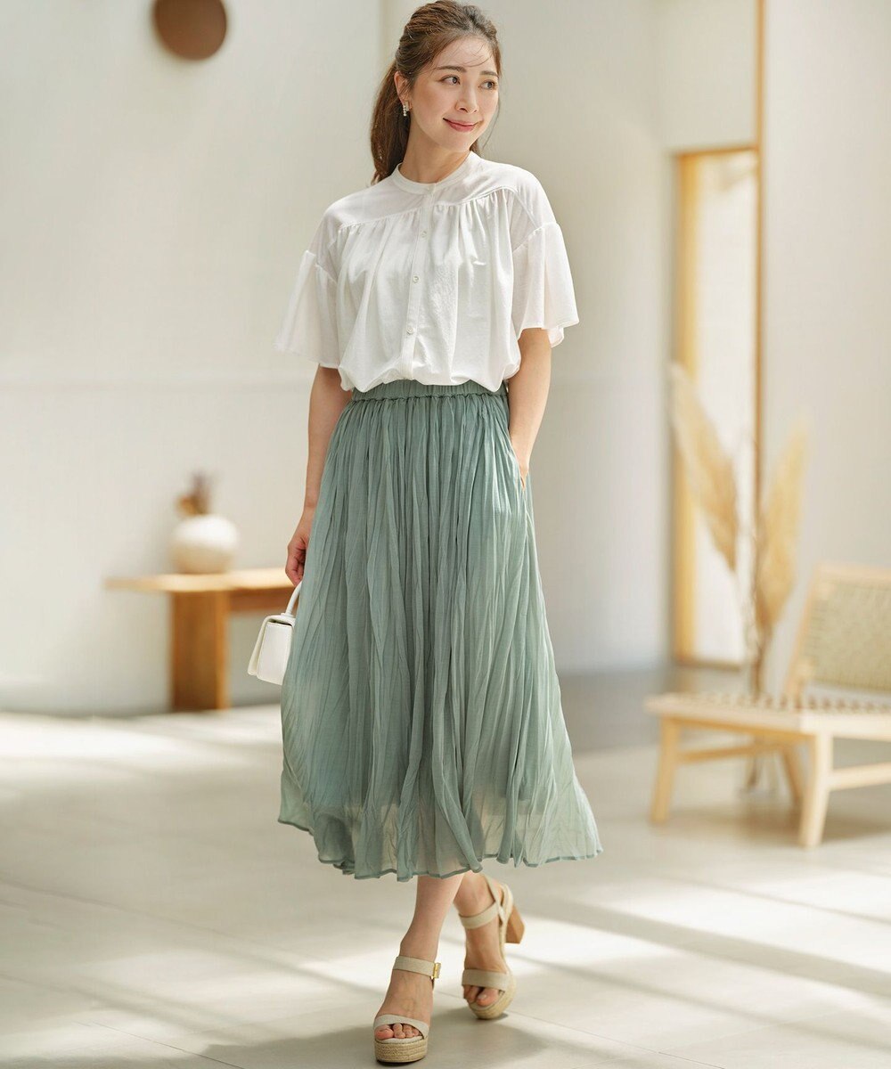 組曲 S 【WEB限定】エスパンディシアープリーツスカート 