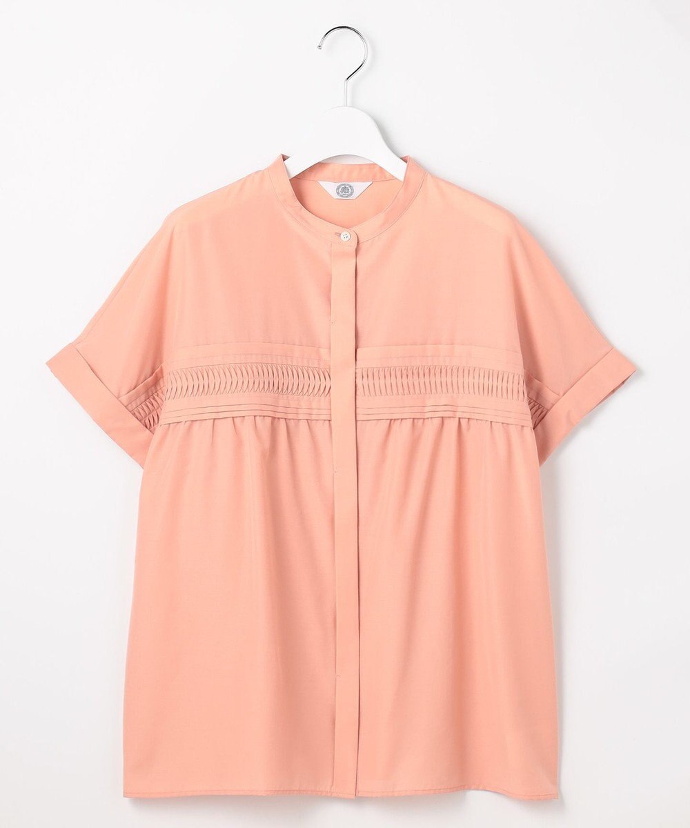 J.PRESS LADIES ソフトシアークロス フレンチスリーブ ブラウス 