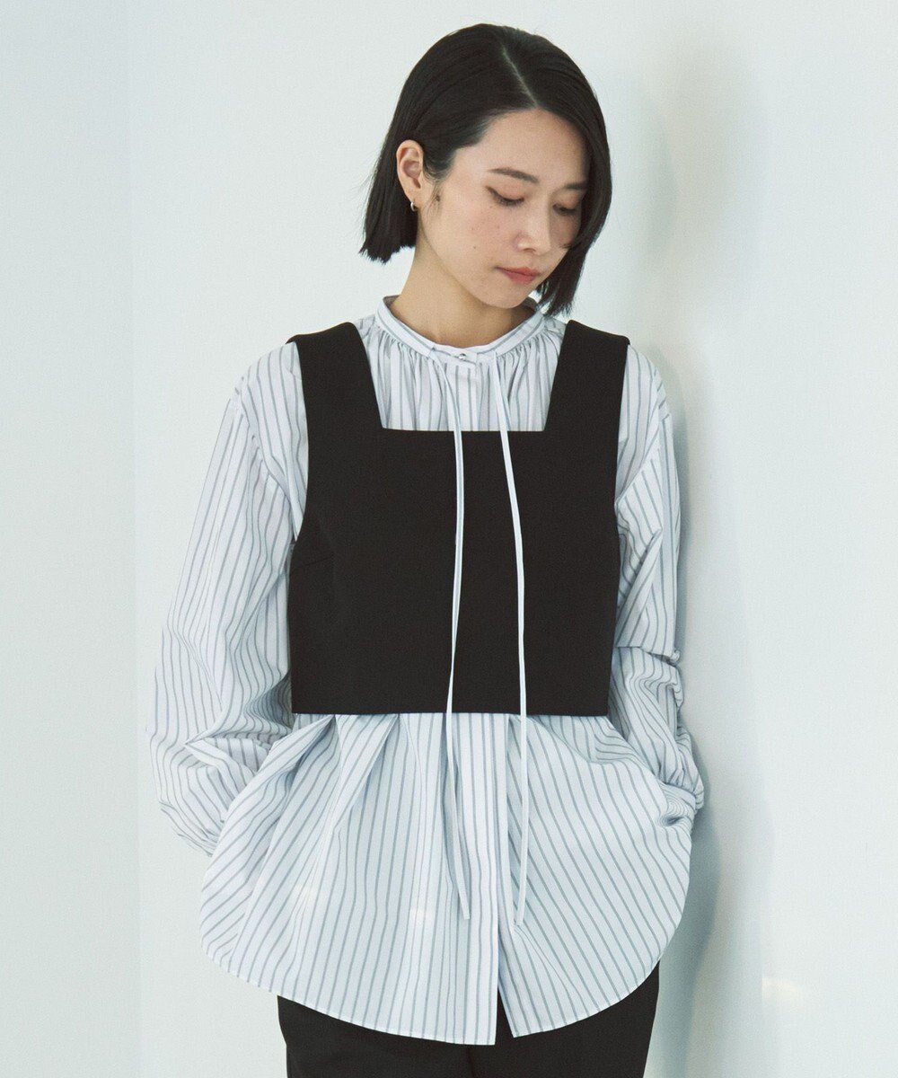 UNFILO ギャザーブラウス 