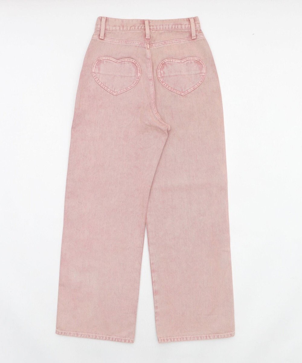 WEGO ハートポケットストレートデニムパンツ 