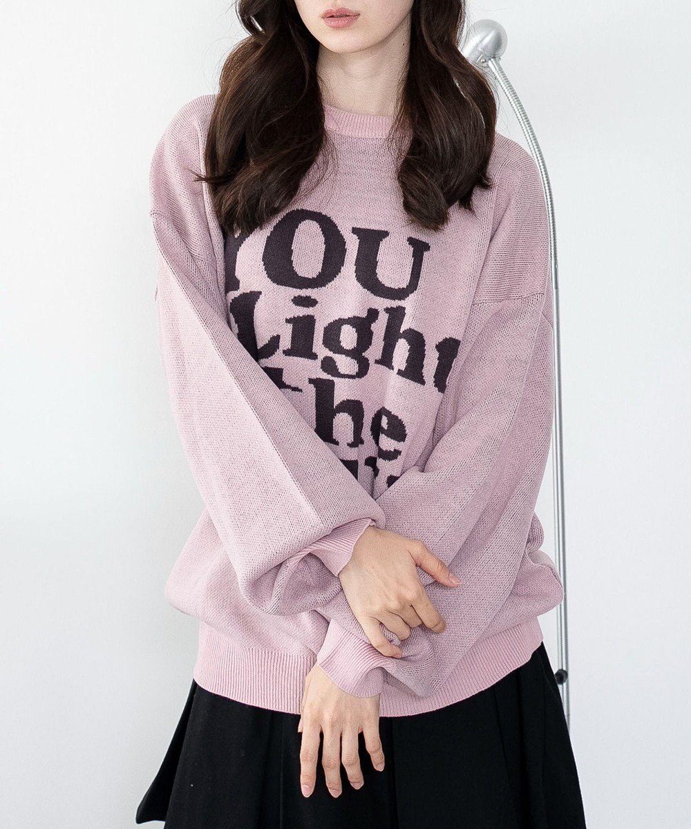 WEGO 【洗える】グラフィックニットBIGプルオーバー 