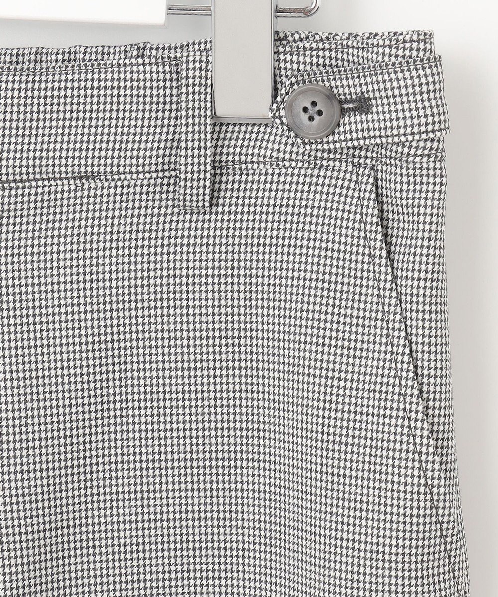 J.PRESS LADIES L 【洗える】シャークスキンハウンドトゥース セミワイド パンツ 