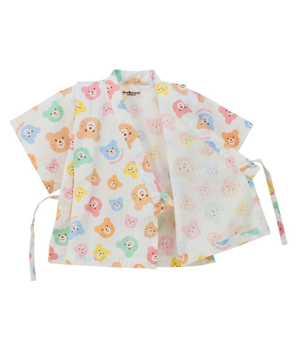 MIKI HOUSE HOT BISCUITS 【80-120cm】総柄 甚平スーツ 