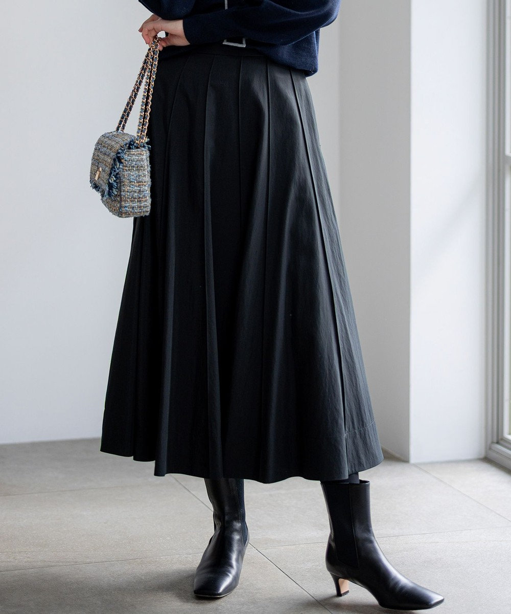 23区 L 【先行予約】マットライトタフタ フレアスカート 