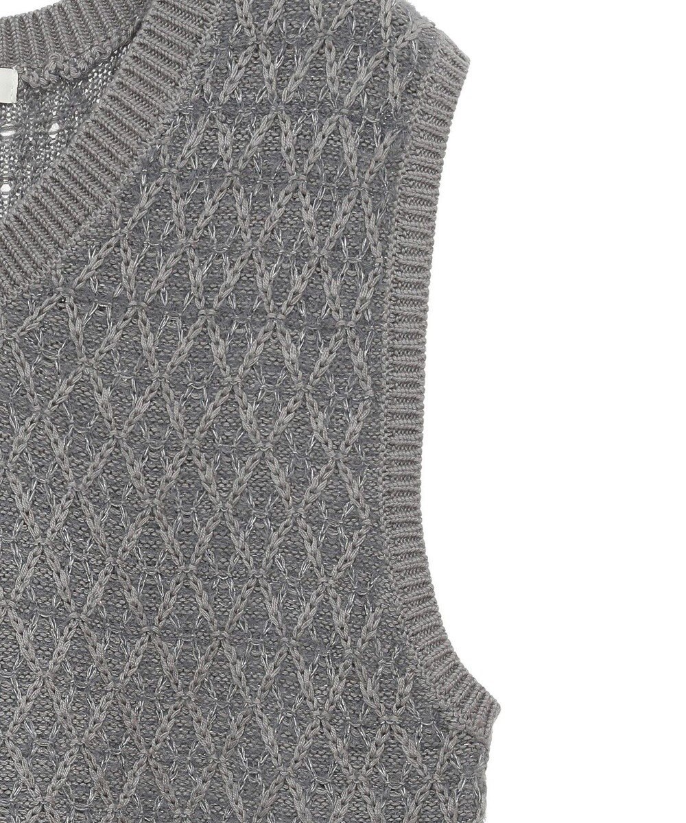 earth music&ecology ラメジャガードニットベスト 