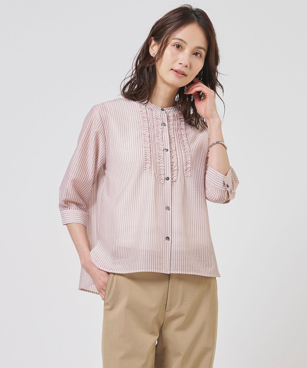 J.PRESS LADIES シアーピンストライプ カットソー 