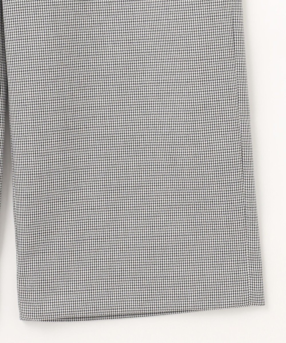 J.PRESS LADIES L 【洗える】シャークスキンハウンドトゥース セミワイド パンツ 