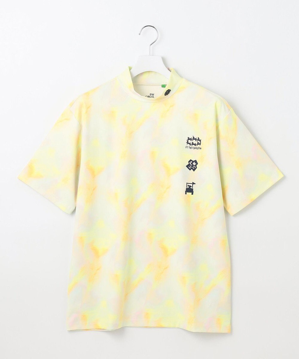 PW CIRCULUS 【吸水速乾 / UV遮蔽率99.5%  UVカット / ストレッチ】【MEN】タイダイ柄モックネックT ゴルフ 