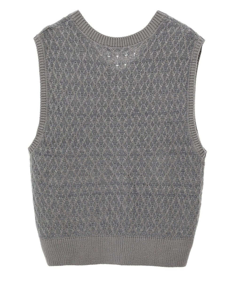 earth music&ecology ラメジャガードニットベスト 