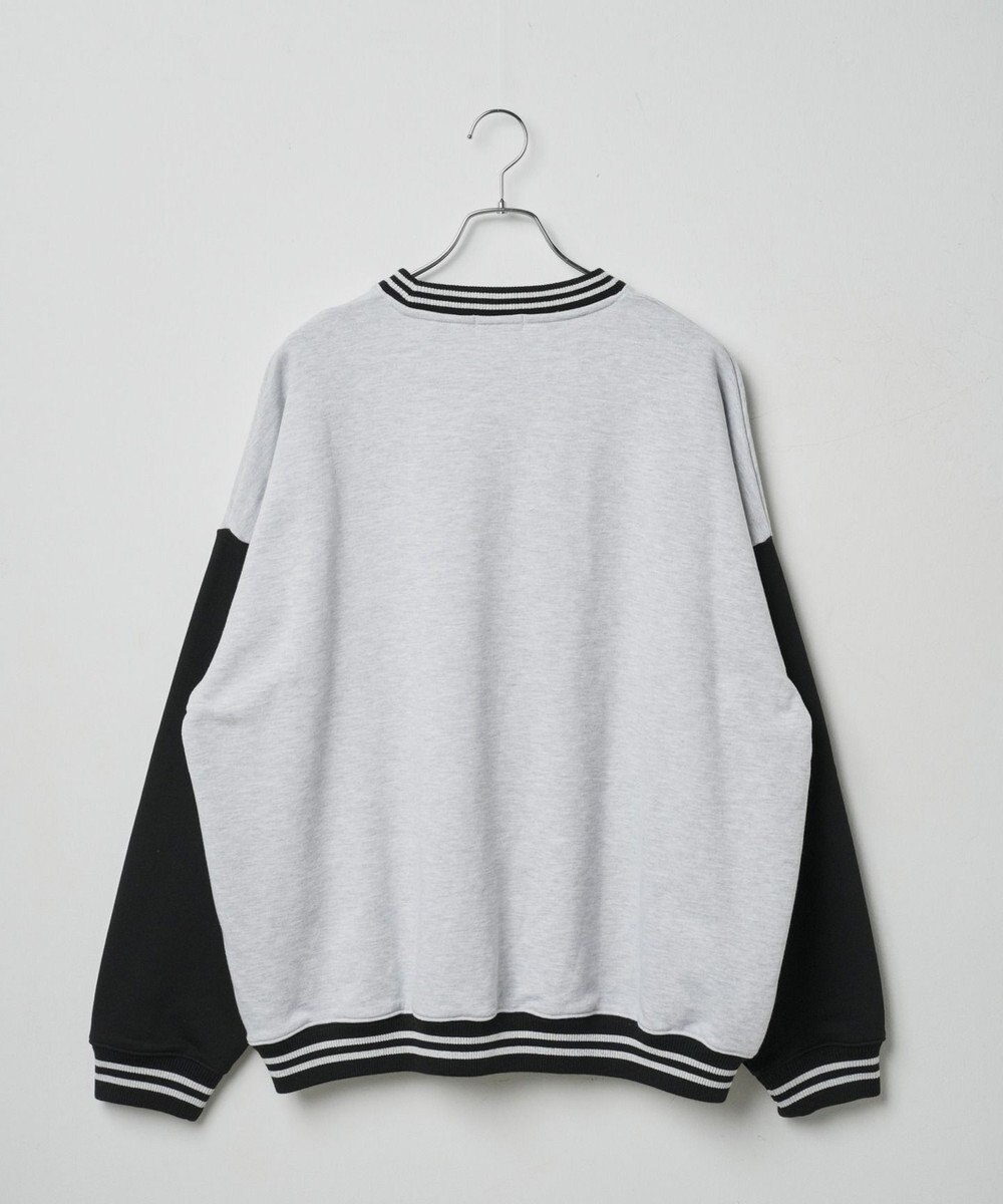 WEGO ヘビーウエイト刺繍バイカラープルオーバー 