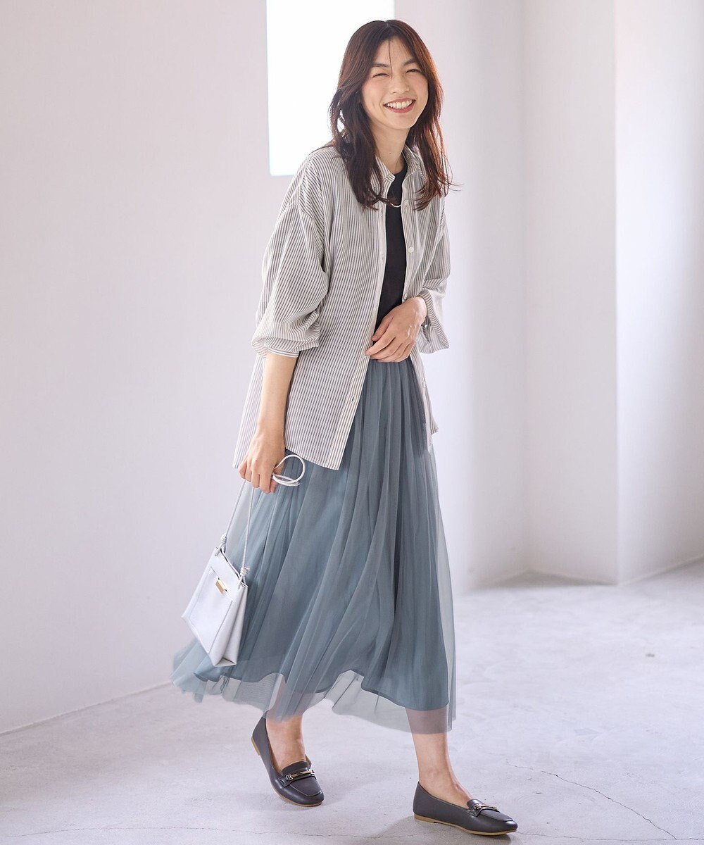 ANY L 【洗濯機可】シアーシャツ 