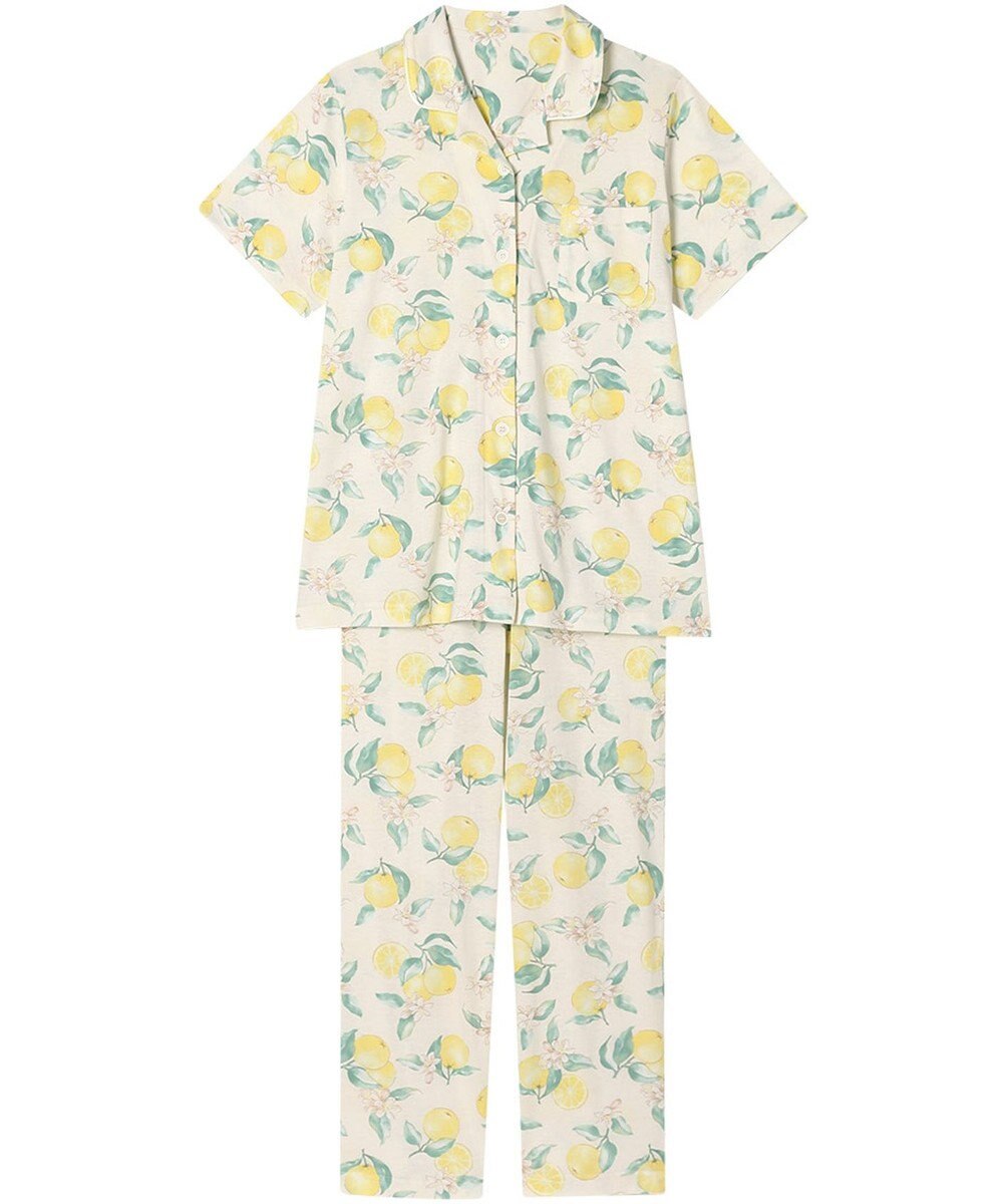 Wing パジャマ 綿100%(本体) 天竺素材 5分袖 半袖 長ズボン レディース EP8046 ウイング／ワコール 