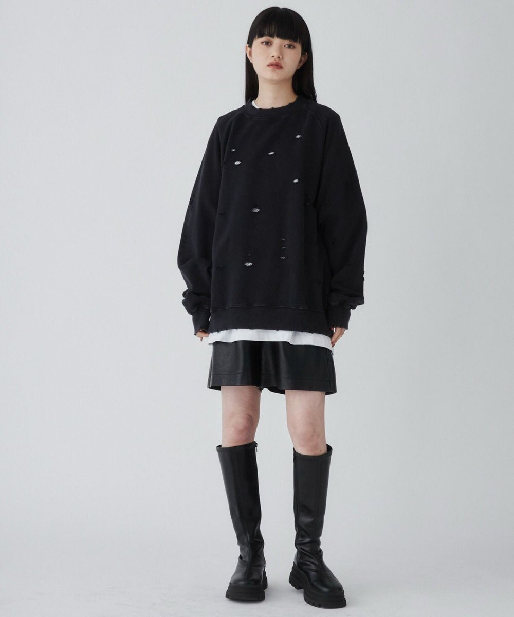 WEGO ダメージプルオーバースウェット 