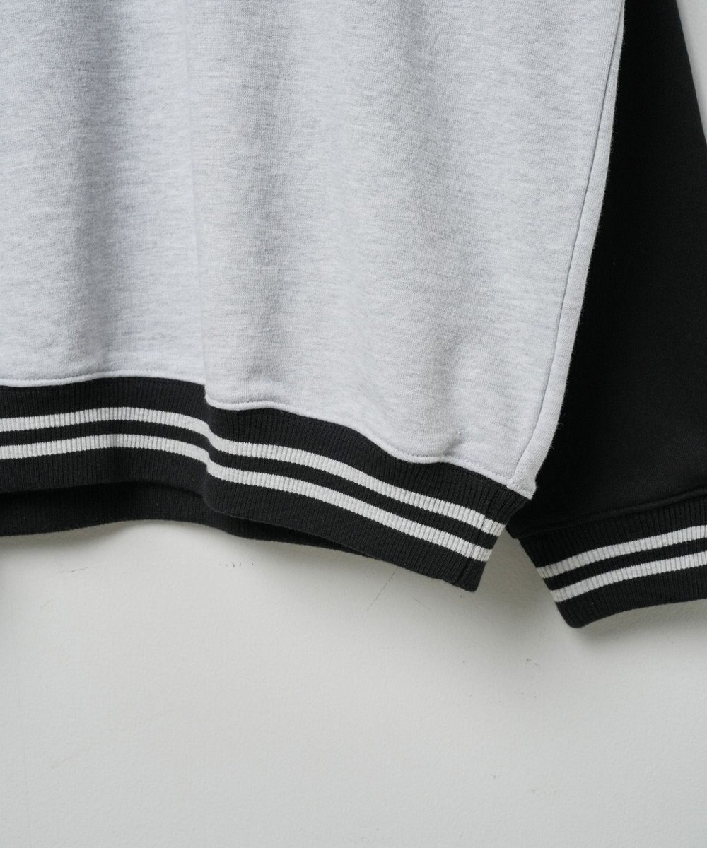 WEGO ヘビーウエイト刺繍バイカラープルオーバー 
