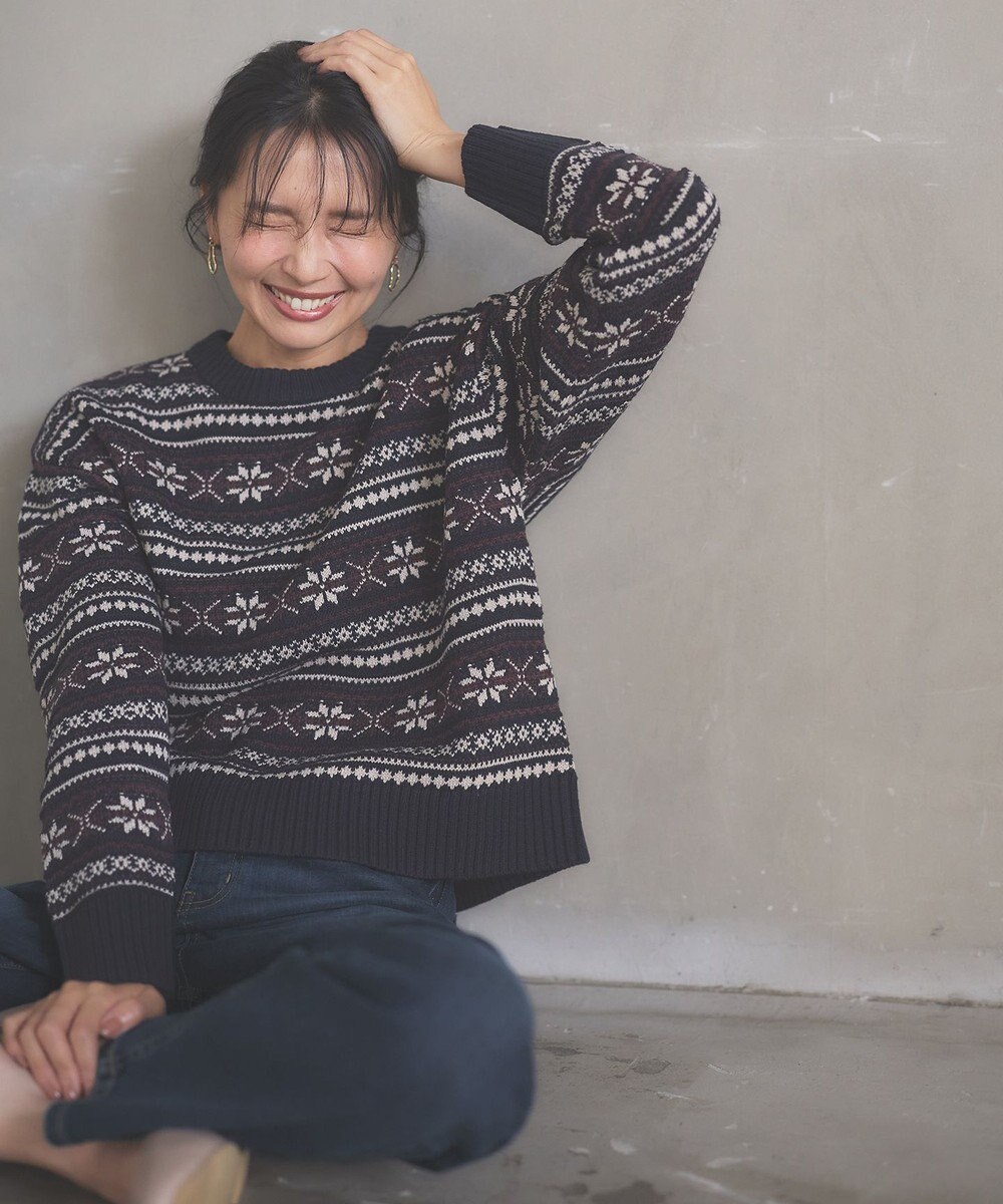 ANY 【洗濯機可能】ソフトアクリルスノージャガードニット 