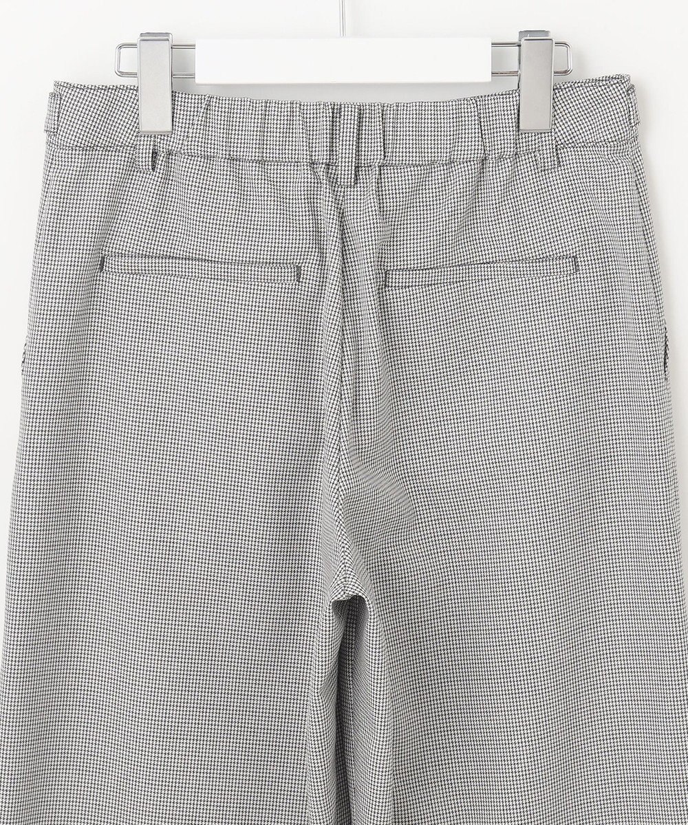 J.PRESS LADIES L 【洗える】シャークスキンハウンドトゥース セミワイド パンツ 