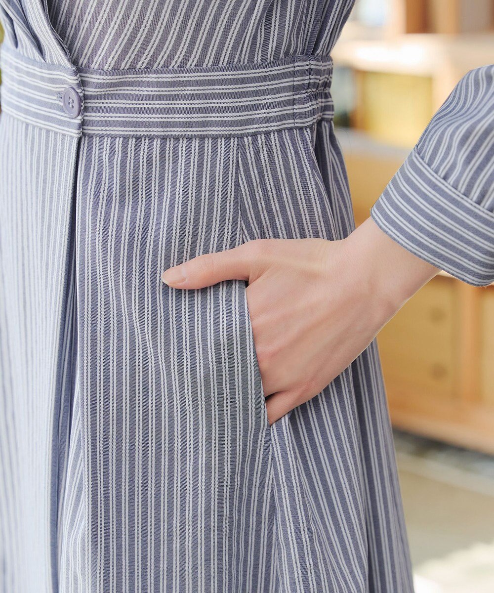 Tiaclasse カシュクールシャツワンピース 