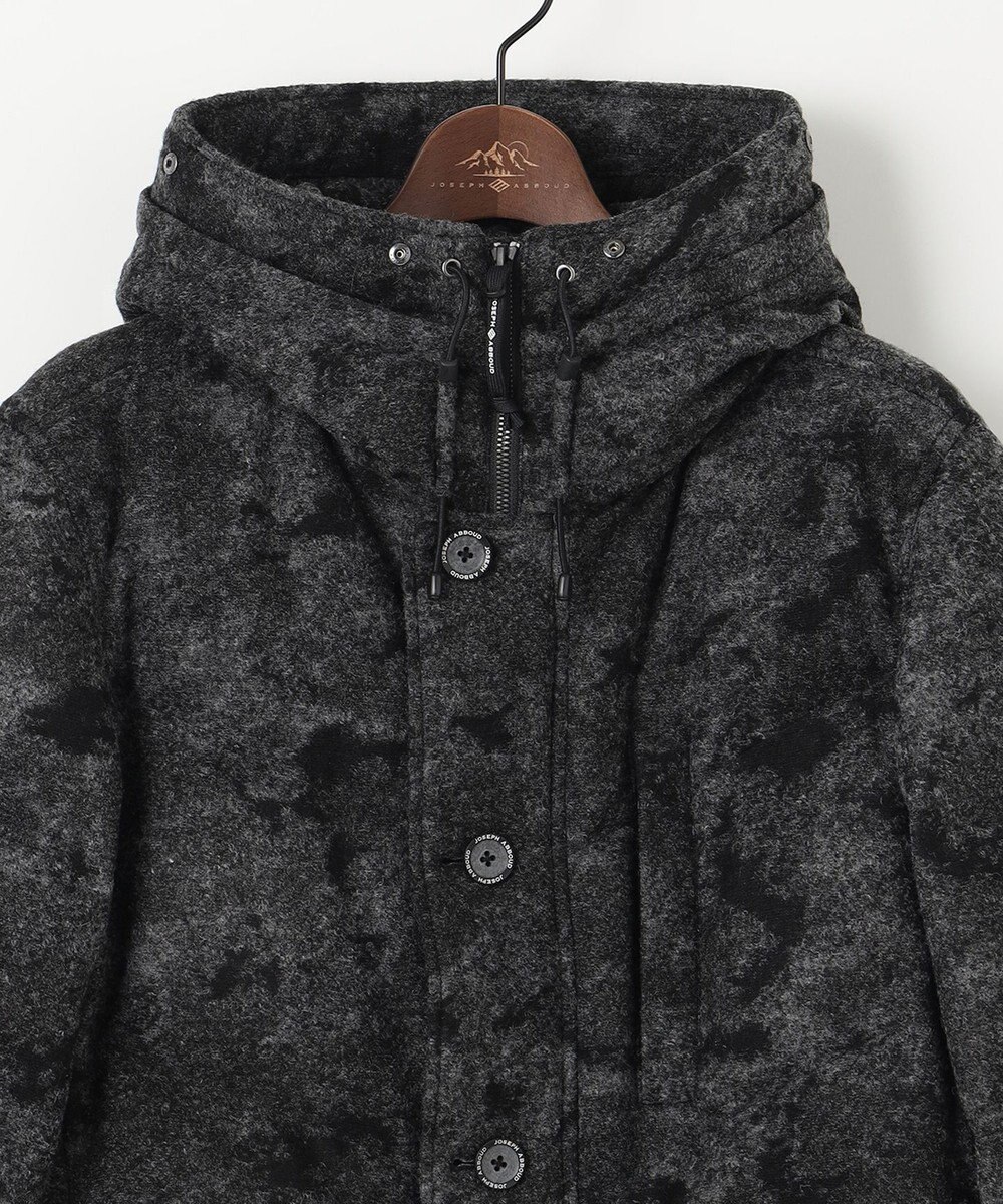 JOSEPH ABBOUD MOUNTAIN 【イタリア素材/ECOファー/9ポケット/ダウン/男女兼用】スライバーカモフラージュ　ダウンコート 