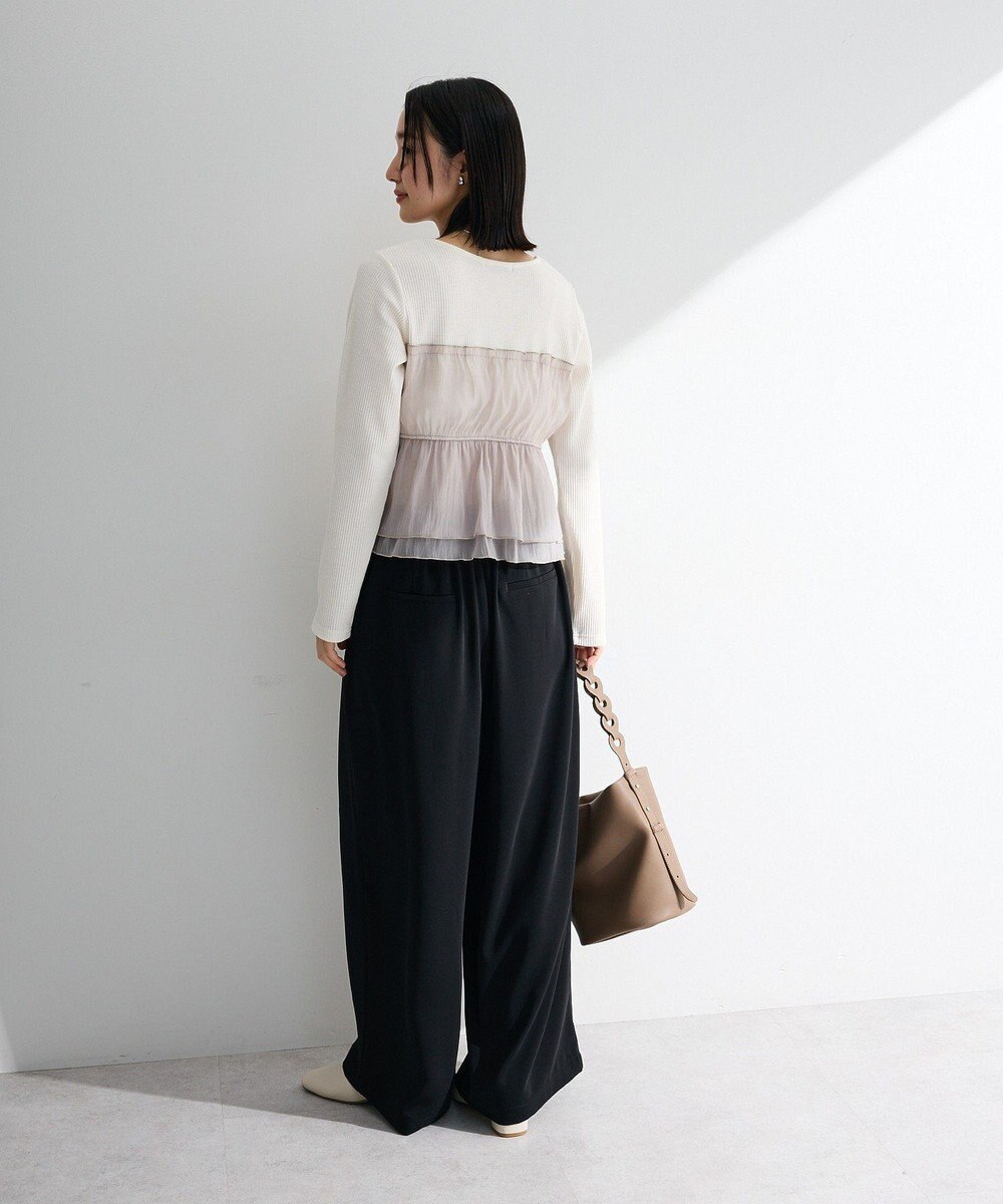 Green Parks オーガンジービスチェドッキングプルオーバー 