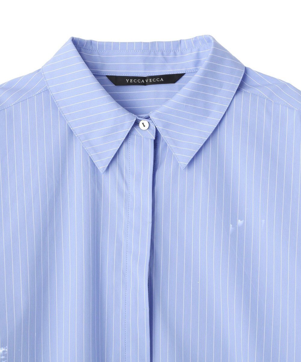 YECCA VECCA レースヘムロングシャツ 