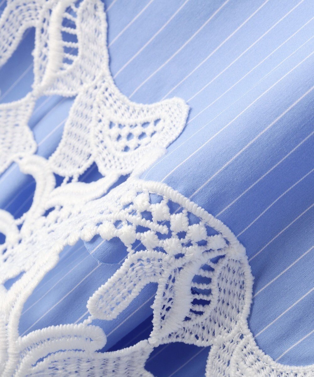 YECCA VECCA レースヘムロングシャツ 