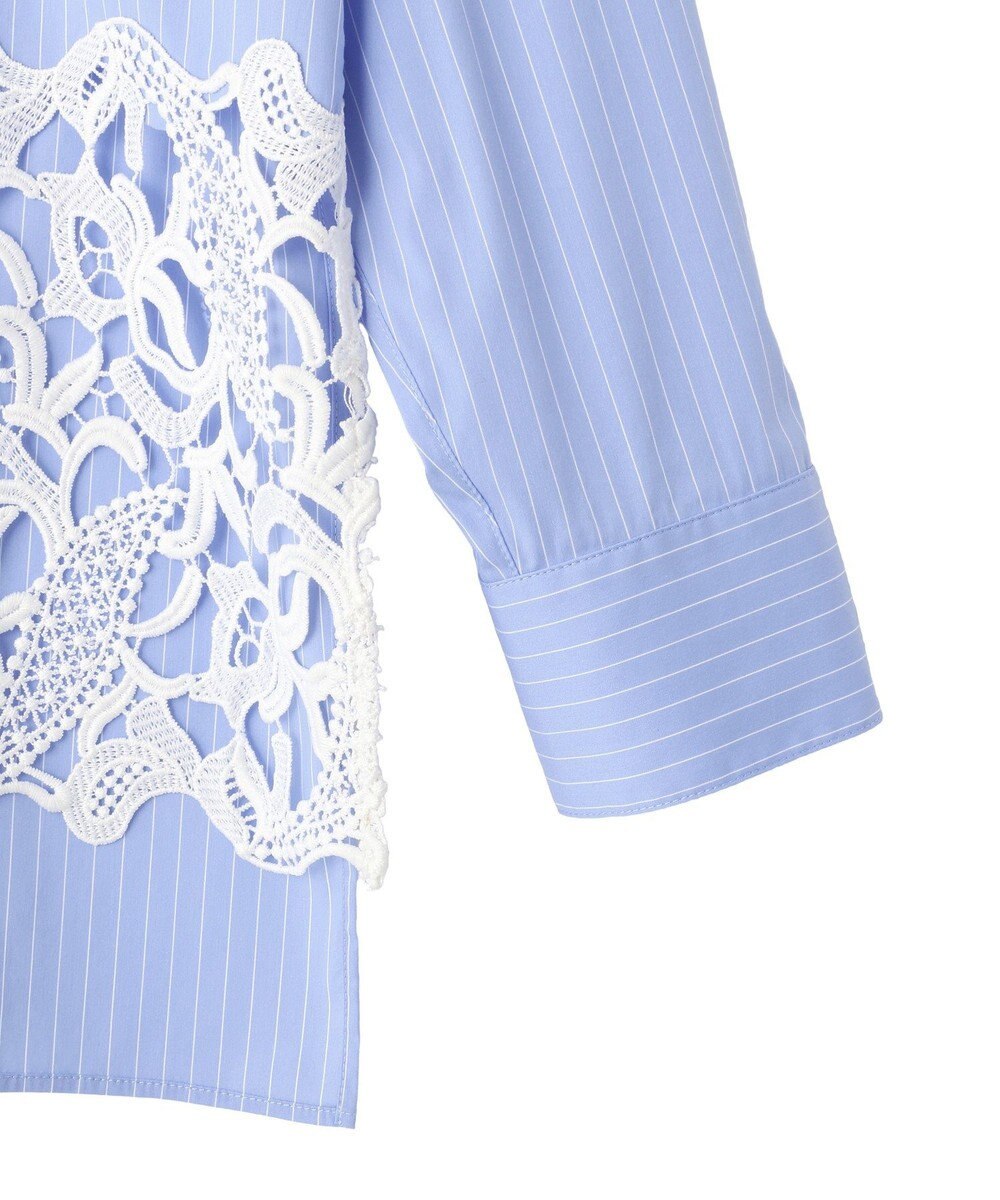 YECCA VECCA レースヘムロングシャツ 