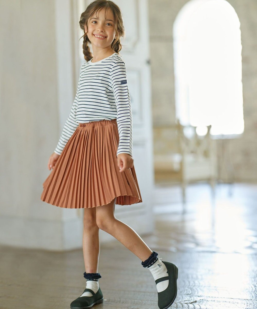 組曲 KIDS 【110-140㎝】長袖ボーダー Tシャツ 