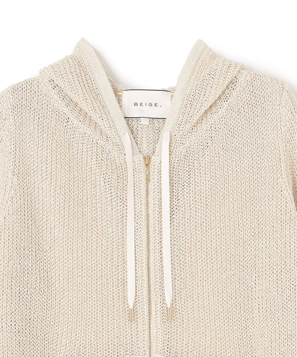 BEIGE， OPTICAL / フードカーディガン 