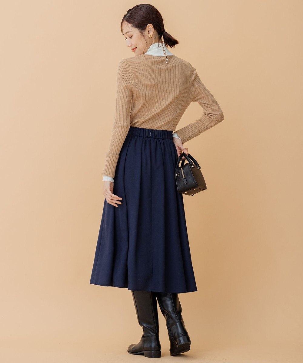 組曲 【セット着用可】ウールライクサキソニータック スカート 