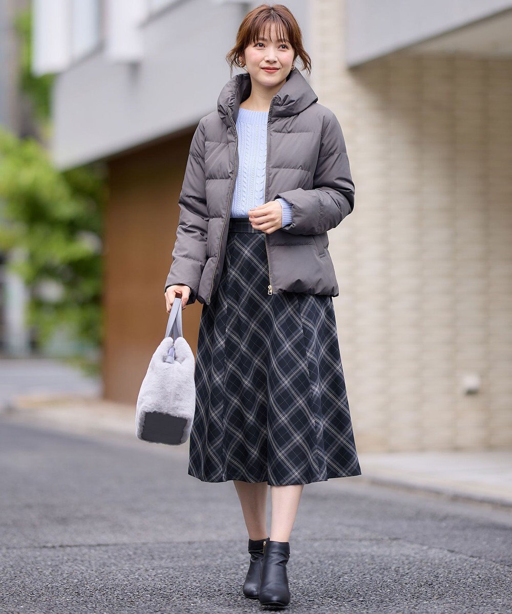 ANY SIS 【洗える】ベルトポイントフレア スカート 