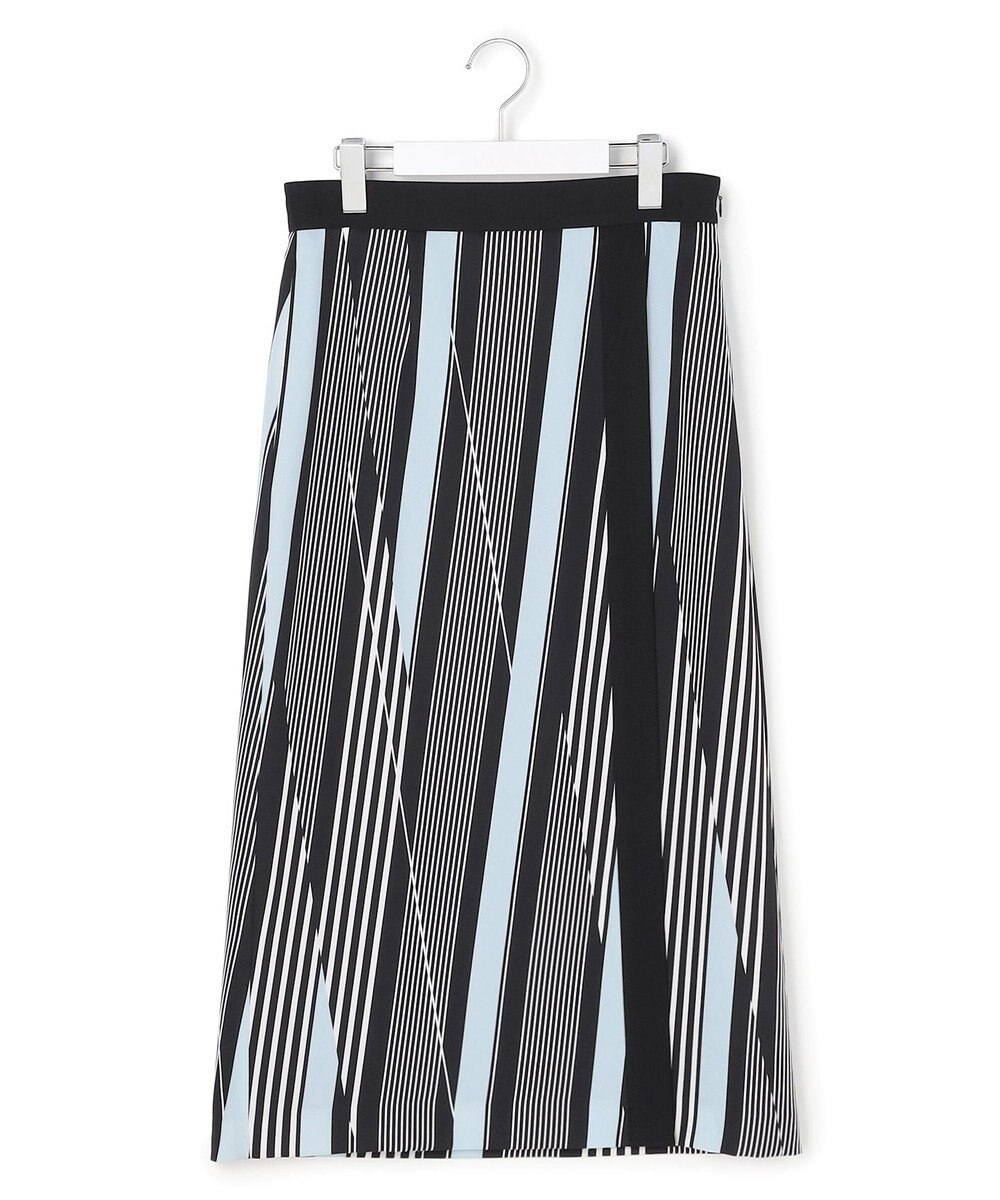ICB 【先行予約】ランダムストライププリント ストレートスカート 