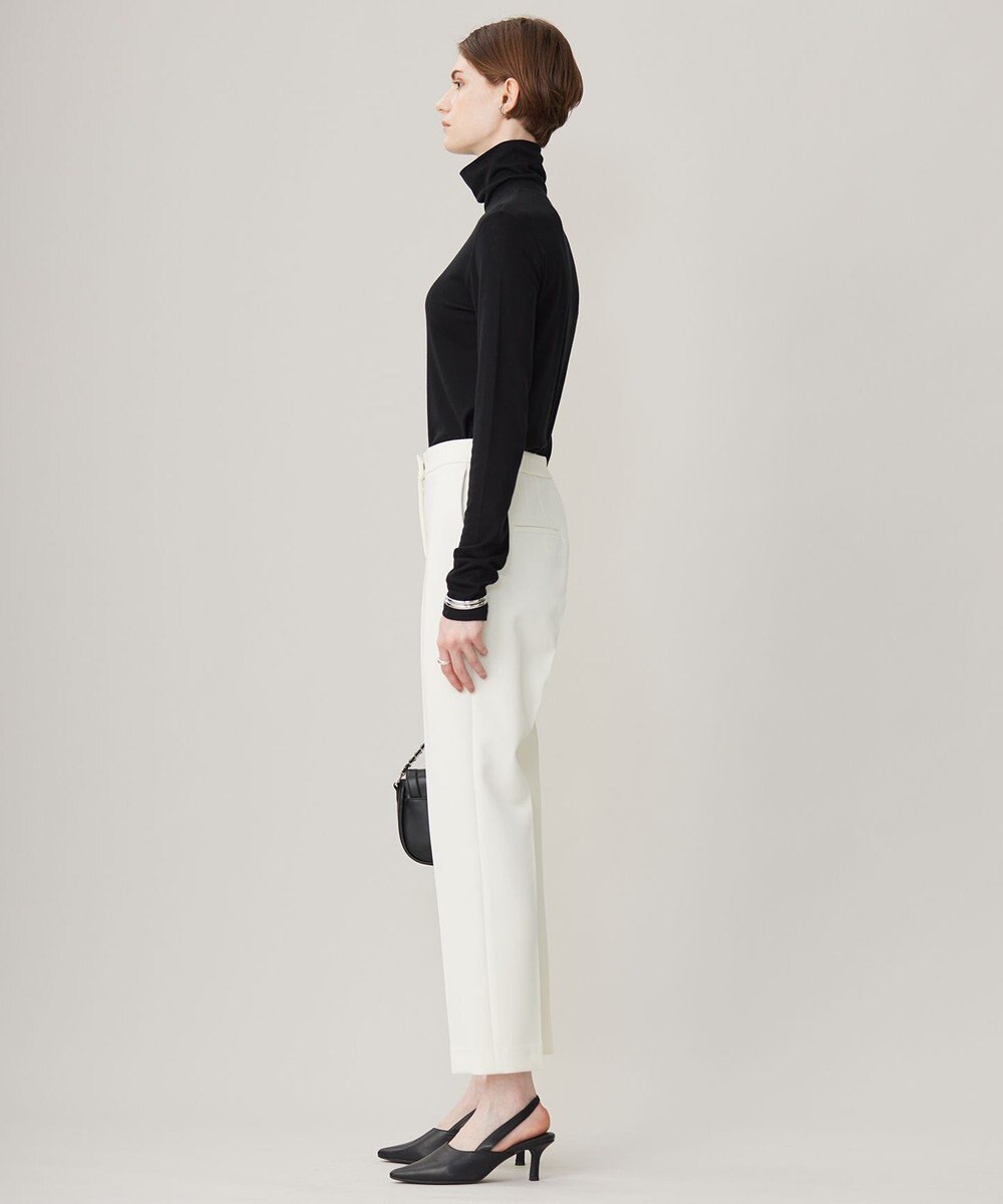 ICB L 【洗える】リヨセルカシミヤスムース ハイネックカットソー 