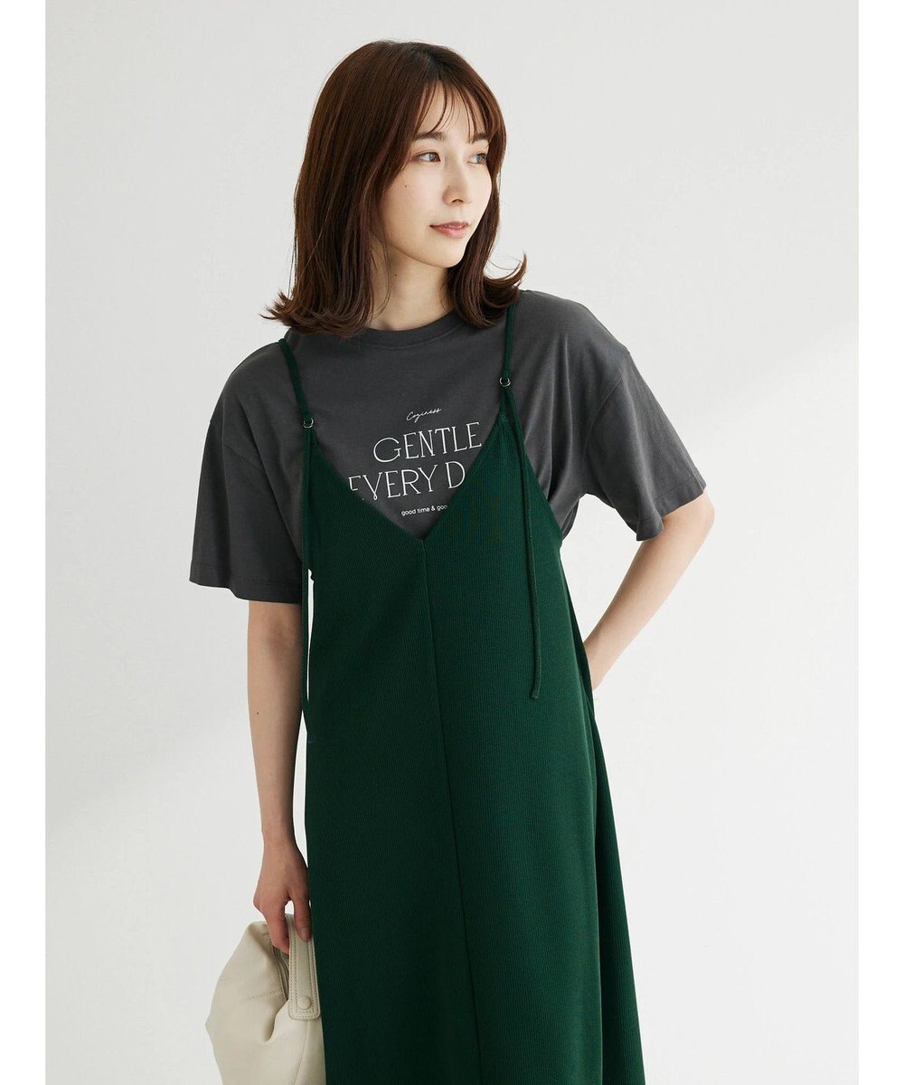 Green Parks BEST PRICE 前後２ｗａｙカットリブキャミワンピース 