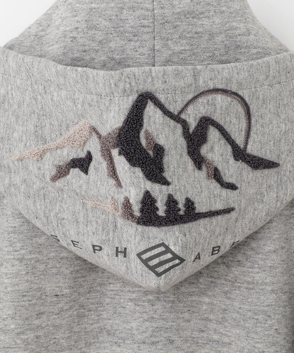 JOSEPH ABBOUD MOUNTAIN 【UNISEX】OGパイルエンブロイダイリー パーカー 