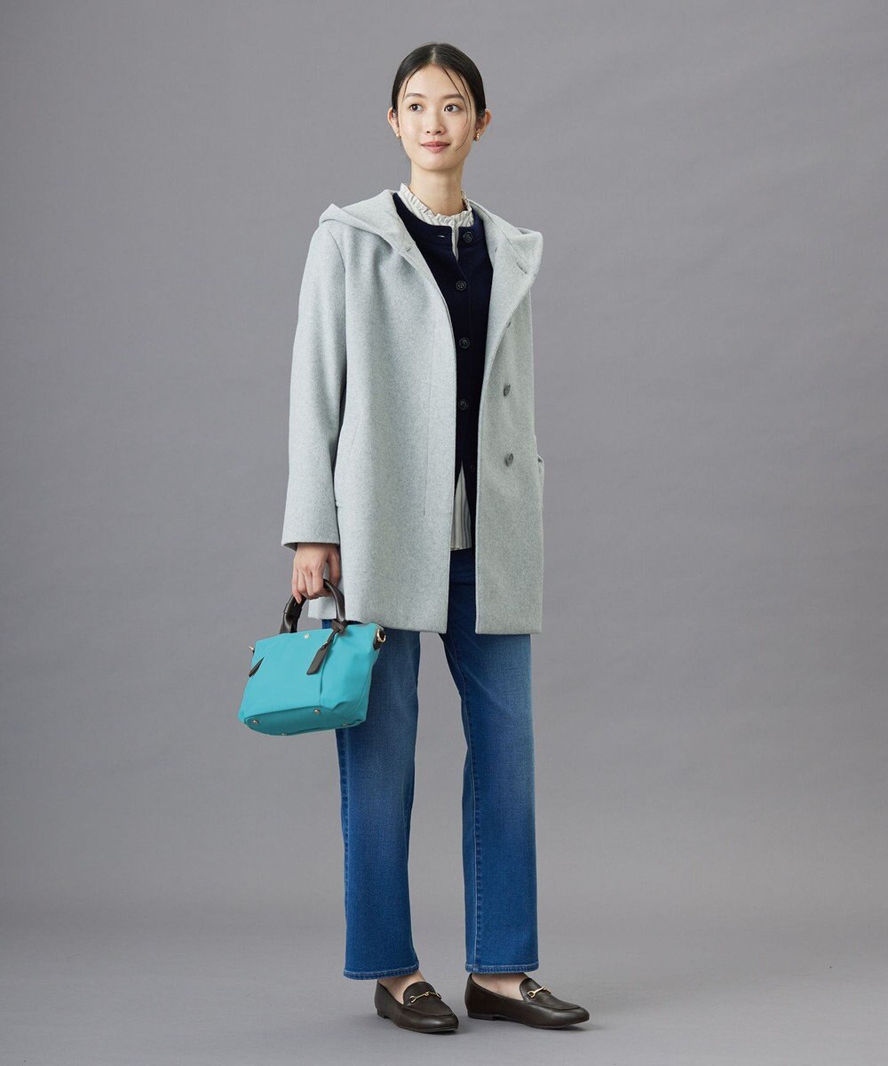 J.PRESS LADIES L ショートビーバー フーデット コート 