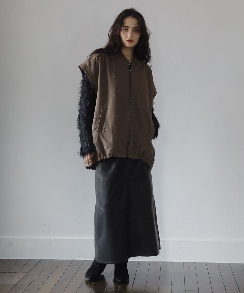 Green Parks ■ESCAR ヴィンテージ調エコレザースカート 