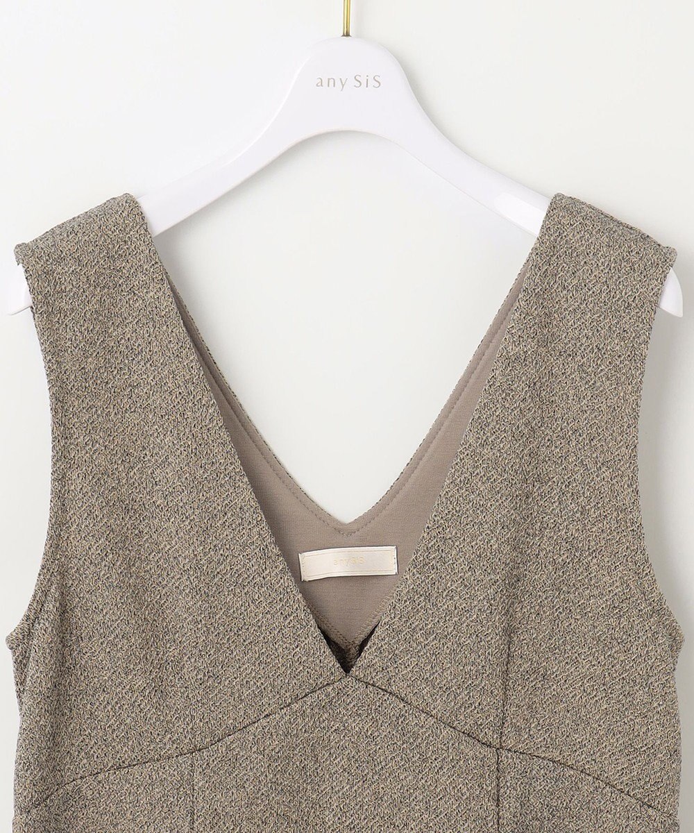 ANY SIS 【洗える】カットツイード ジャンパースカート 