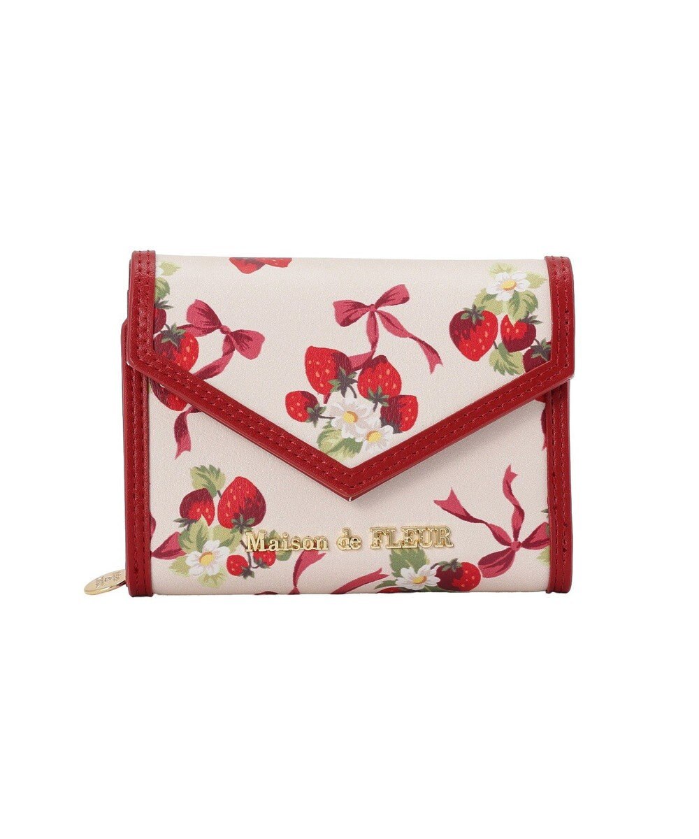 Maison de FLEUR いちご柄ウォレット 
