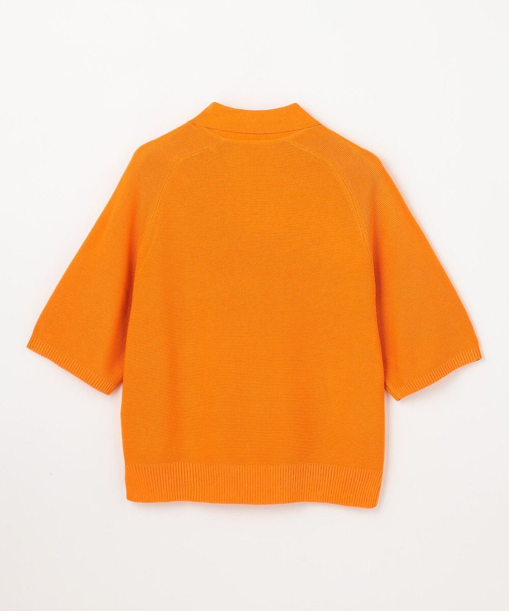 ANY L アクリルガーターポロ衿ニット 